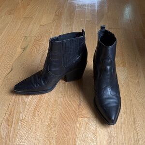 Sam Edelman Black Women's Western-Style Ankle Boots